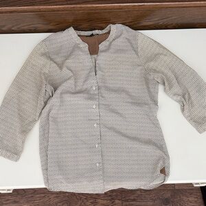Antilia Femme Black and White Button Down Shirt